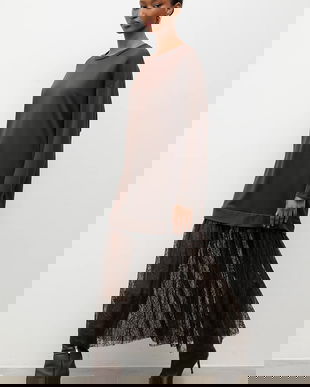 Answear.LAB rochie culoarea maro, maxi, oversize