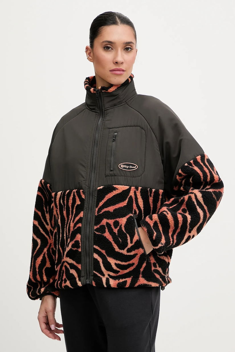 Rip Curl bluză KEEPSAKES culoarea negru, cu imprimeu, 09OWFL