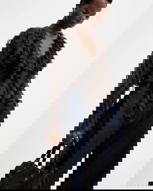 Answear.LAB bluza culoarea maro