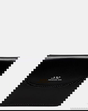 A.P.C. portofel de piele Trifold Geneve femei, culoarea negru, PXBMW.F63483