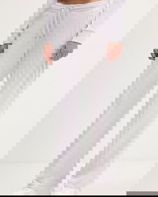 Juicy Couture pantaloni de trening din velur culoarea bej, cu imprimeu, JCWBJ225307