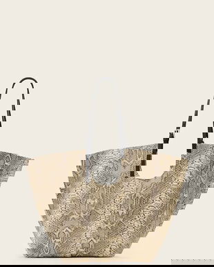 AllSaints poșetă de piele culoarea bej, W652XD