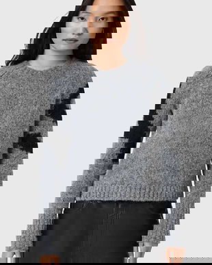 AllSaints pulover din amestec de lână de alpaca culoarea negru, W088KD