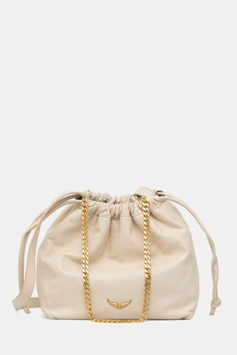 ZADIG&VOLTAIRE poșetă de piele culoarea bej, LWBA04016