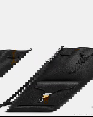 Coccinelle poșetă de piele culoarea maro, E1.TFK.23.02.01