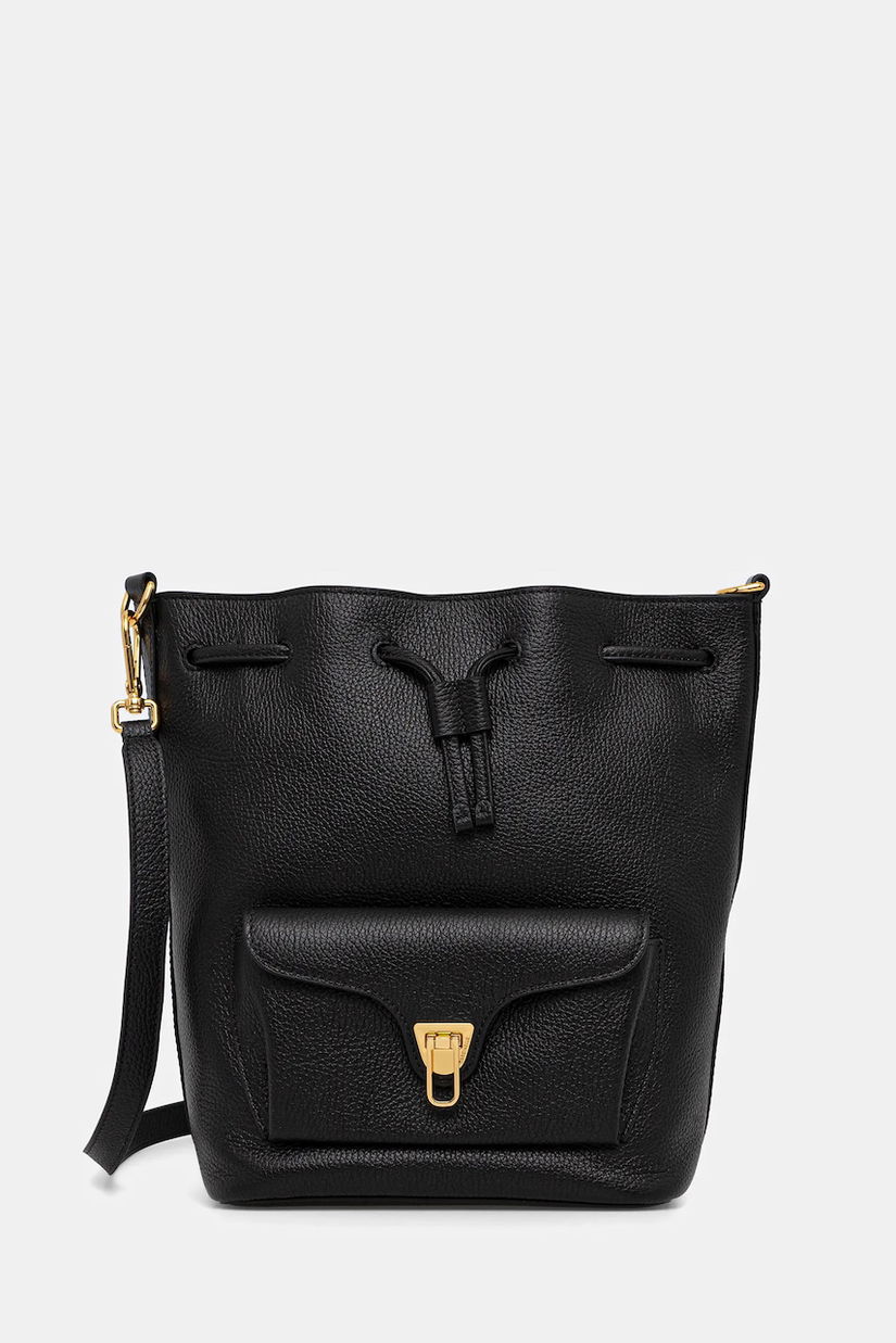 Coccinelle poșetă de piele culoarea maro, E1.TFK.23.02.01