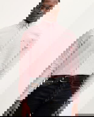 Tommy Jeans cămașă din bumbac culoarea gri, cu guler button-down, slim, DM0DM20668