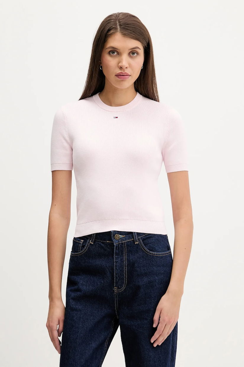 Tommy Jeans pulover de bumbac culoarea bleumarin, DW0DW19336