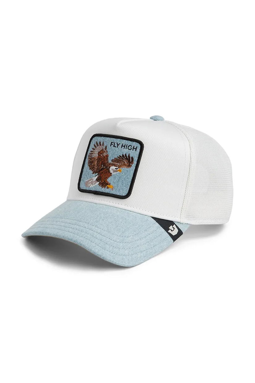 Goorin Bros șapcă Denim Fly High culoarea alb, 101-2590
