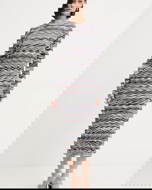 Missoni rochie din lână culoarea alb, maxi, mulata, DS25WG01.BK01C0