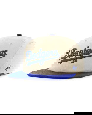 47 brand șapcă de baseball din bumbac MLB LA Dodgers culoarea alb, cu imprimeu, B-FLDST12HTP-SS