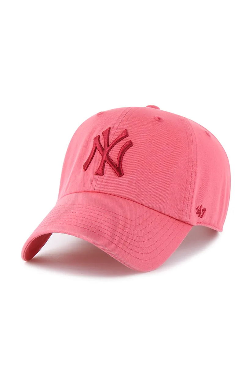 47 brand șapcă de baseball din bumbac MLB New York Yankees culoarea rosu, neted, B-RGW17GWS-Z0