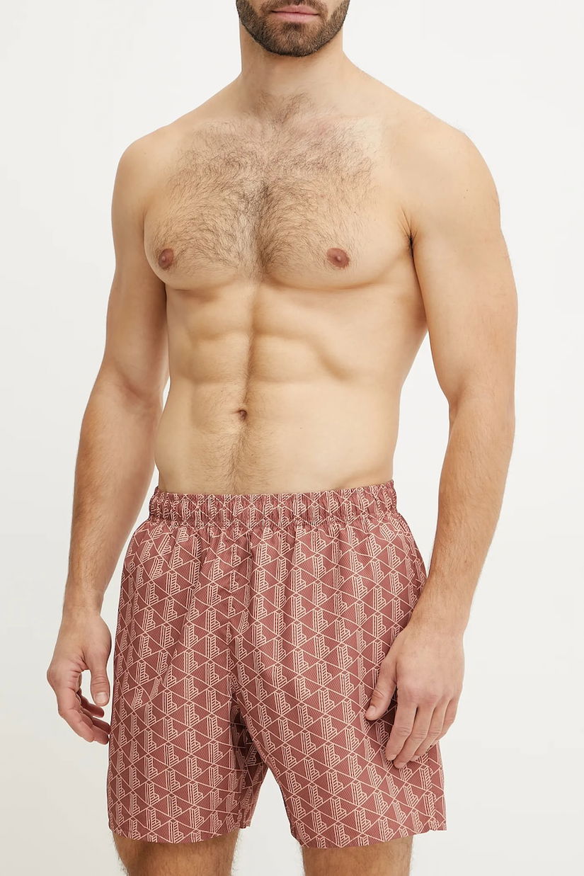 Lacoste pantaloni scurti de baie culoarea portocaliu, MH9086