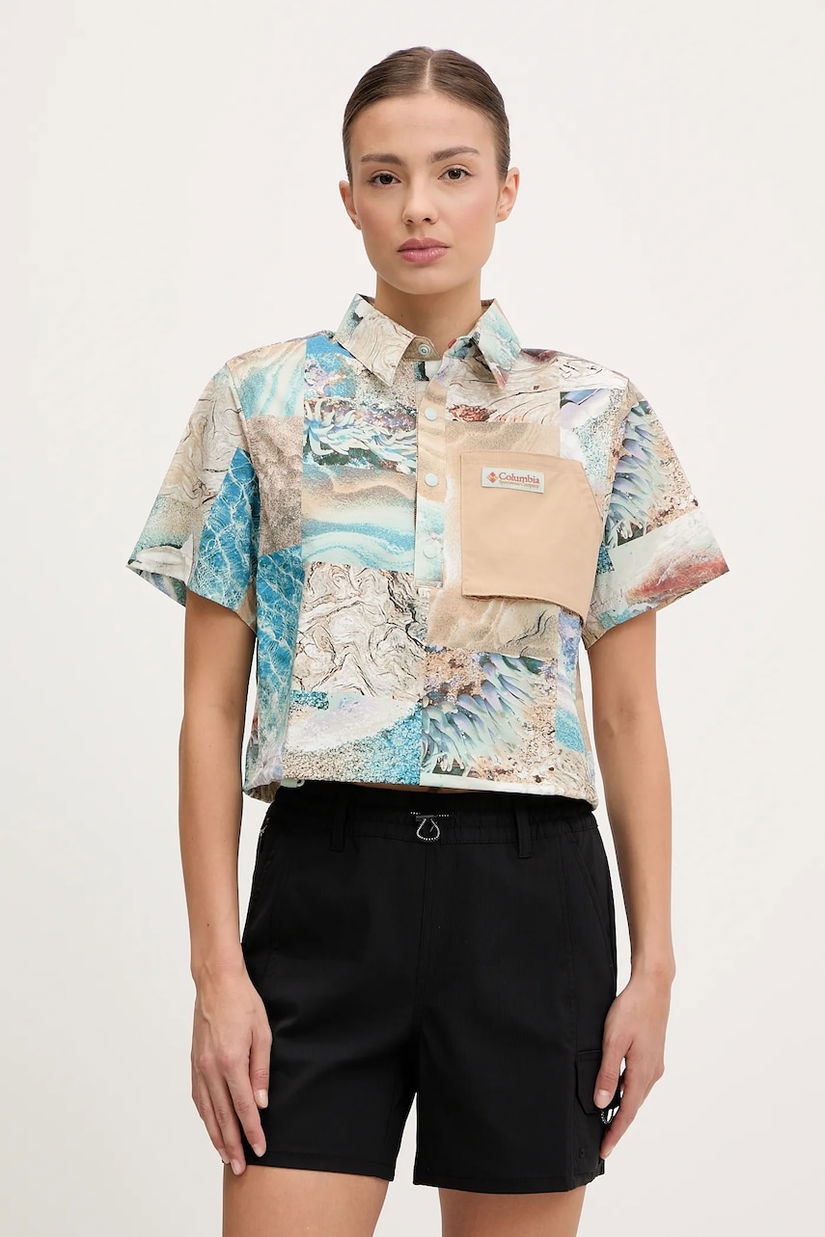 Columbia cămașă Cove Beach culoarea bej, 2126511