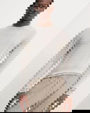 BARENA VENEZIA pulover de lana Camicia Mola barbati, culoarea gri, light, KNU5111.429