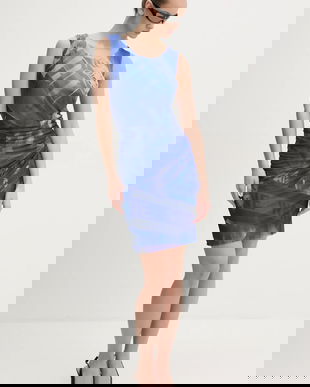 Desigual rochie BRATISLAVA culoarea violet, mini, mulată, 25SWVK47