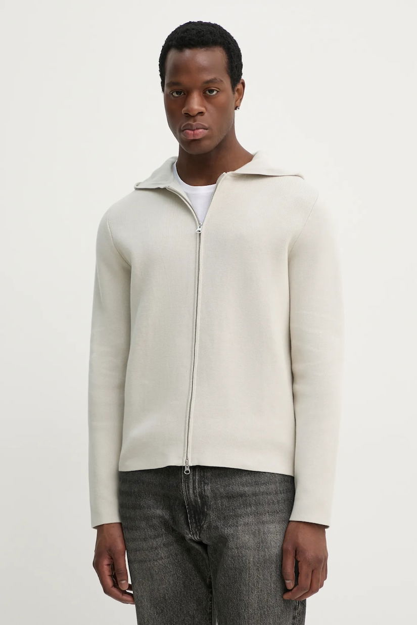 Samsoe Samsoe cardigan SANIKLAS barbati, culoarea gri, M25100001