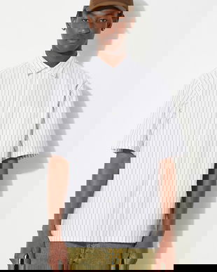 Norse Projects camasa din bumbac Ivan Relaxed Organic barbati, culoarea verde, cu guler clasic, relaxed, N40.0623.8022