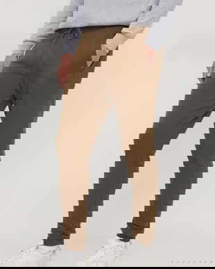 BOSS Orange pantaloni de trening din bumbac Sestart culoarea verde, melanj