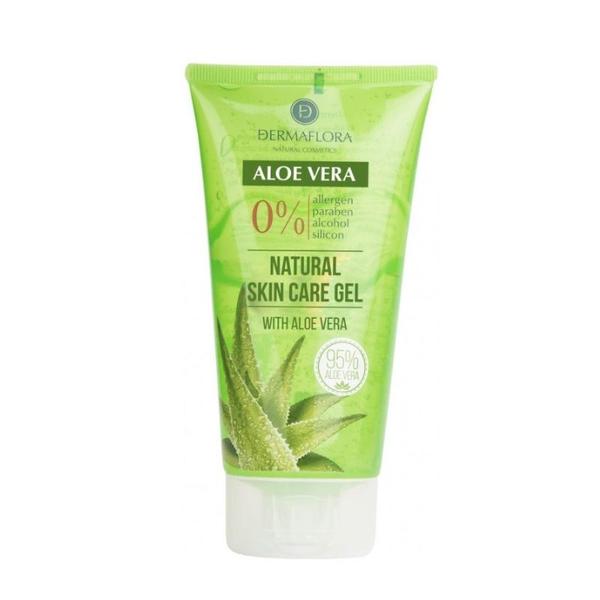 Gel Pur de Aloe Vera &ndash; Calmant si Hidratant, pentru Piele Sensibila si Iritata &ndash; Dermaflora Aloe Vera Natural Skin Care Gel, 150 ml