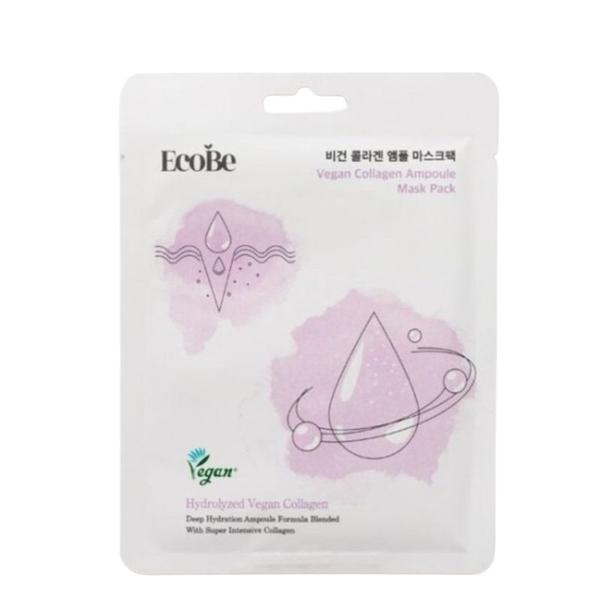Masca Faciala cu Colagen Vegan - Fermitate si Elasticitate - EcoBe Vegan Collagen Ampoule Mask, 1 buc