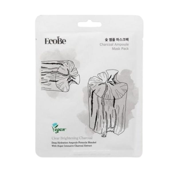 Masca Faciala cu Carbune Activ - Detox si Purificare - EcoBe Charcoal Ampoule Mask, 1 buc