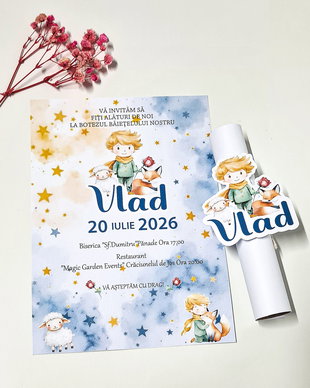 Invitatie papirus Micul Print