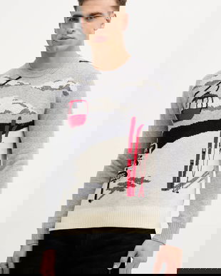 United Colors of Benetton pulover din amestec de lână culoarea gri, 1444K10B4