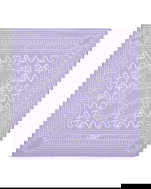 Tous o eșarfă cu mătase All In culoarea violet, cu imprimeu, 2002202633