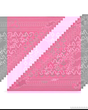 Tous o eșarfă cu mătase All In culoarea roz, cu imprimeu, 2002202633