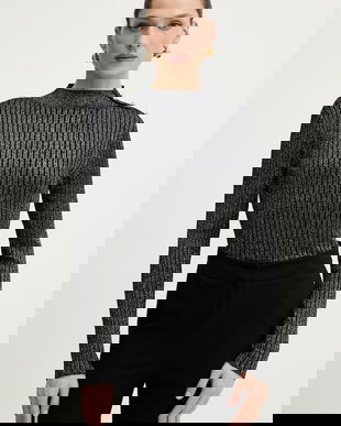 Morgan pulover culoarea negru, light, cu turtleneck, MCORIA