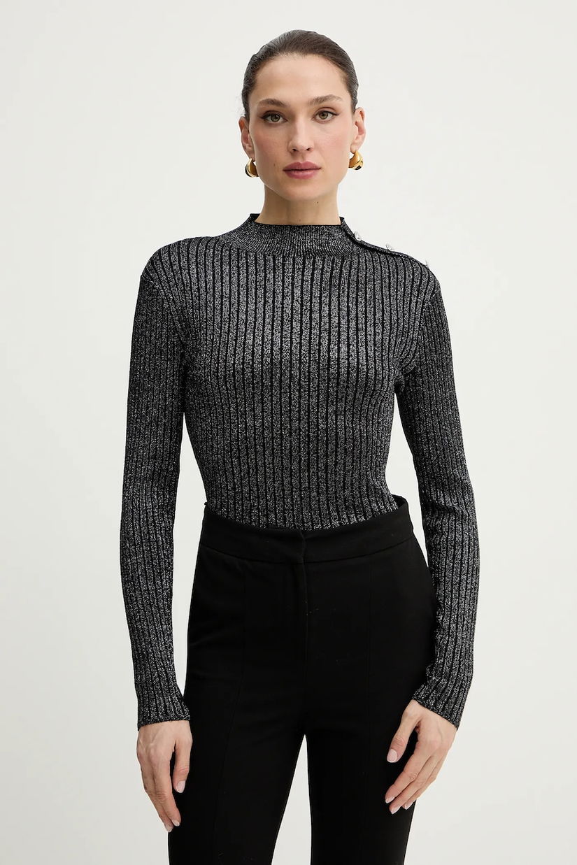 Morgan pulover culoarea negru, light, cu turtleneck, MCORIA
