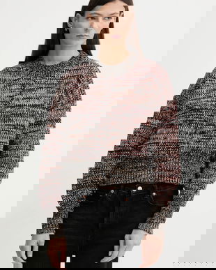 Barbour pulover din amestec de lână Saima culoarea maro, călduros, LKN1740