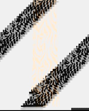 Morgan eșarfă din amestec de lână culoarea bej, cu imprimeu, 5EZEBO