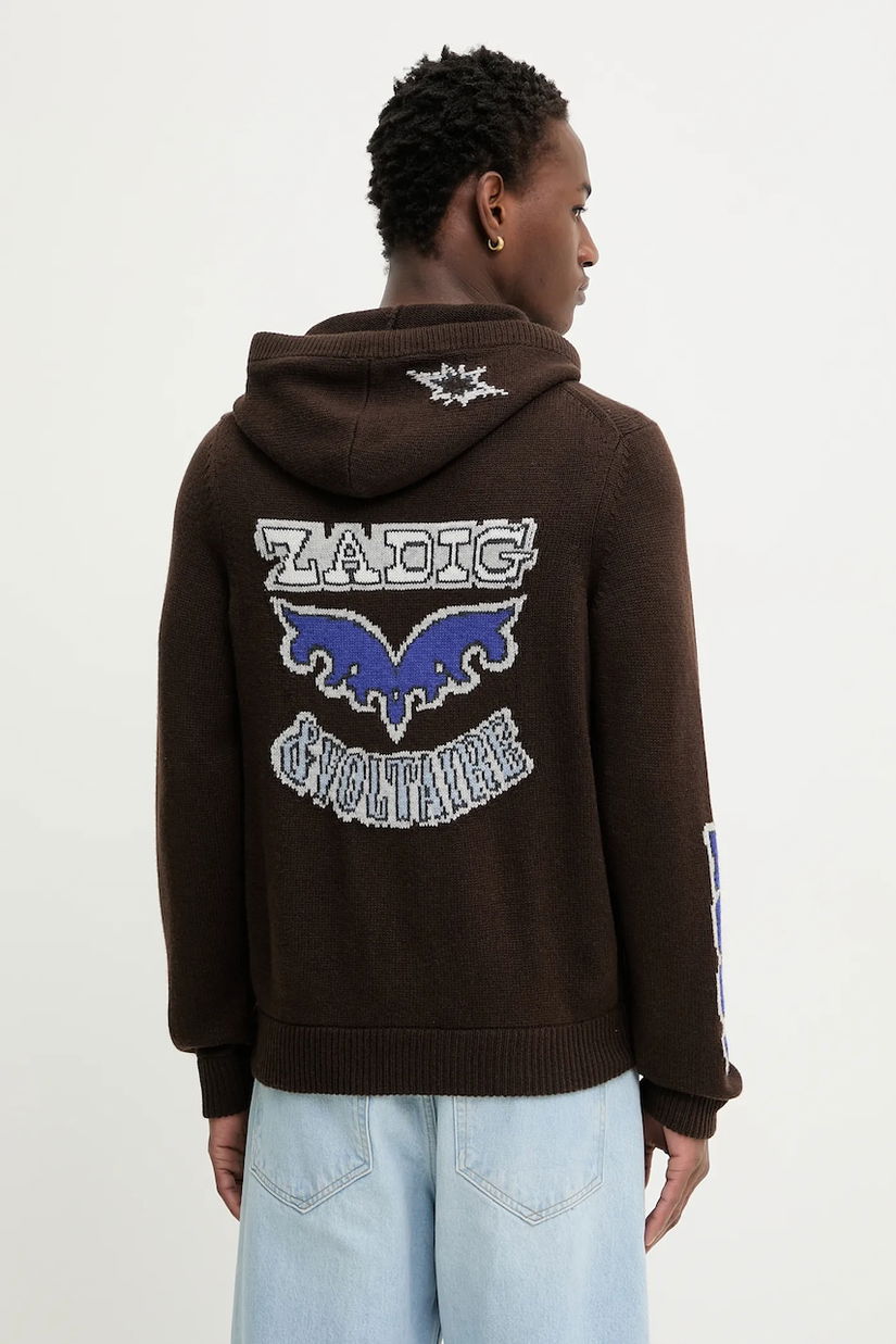 ZADIG&VOLTAIRE cardigan din lână culoarea maro, KMCA01266