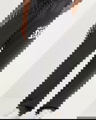 Hollister Co. pantaloni de trening culoarea gri, cu imprimeu, KI334-5170-901