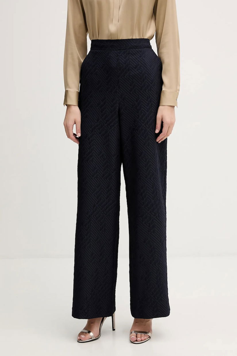 Joseph Ribkoff pantaloni culoarea bleumarin, drept, high waist, 261056