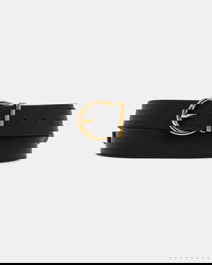 Coccinelle curea din piele pentru geantă BETH culoarea negru, E3 N35 68 01 01