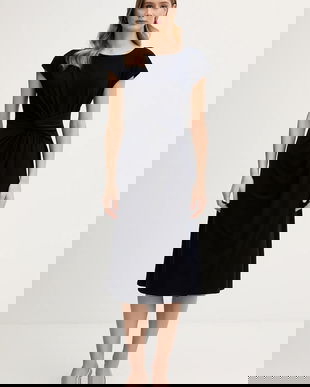 Joseph Ribkoff rochie culoarea bleumarin, midi, evazați, 261146