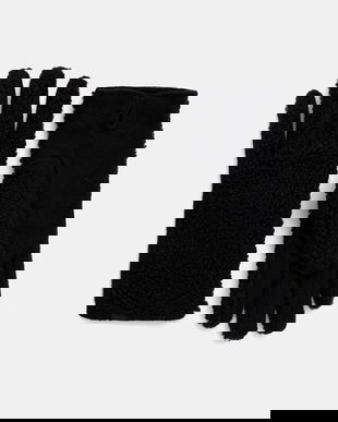 United Colors of Benetton mănuși cu lână culoarea negru, 69FWDG00E