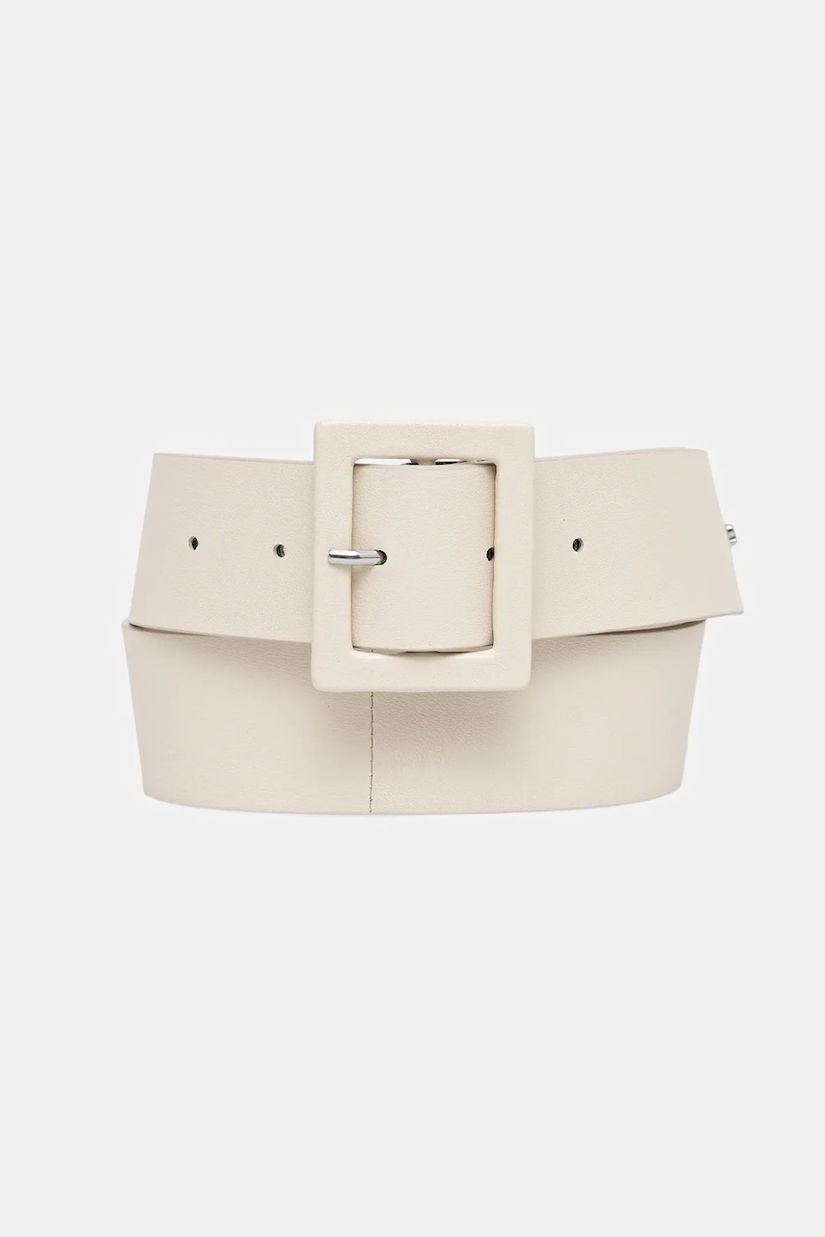 Weekend Max Mara curea de piele ABRIO culoarea bej, 2615501014600
