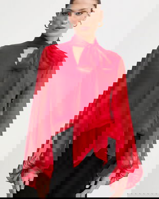 Bardot bluză culoarea roșu, uni, 59704TB2