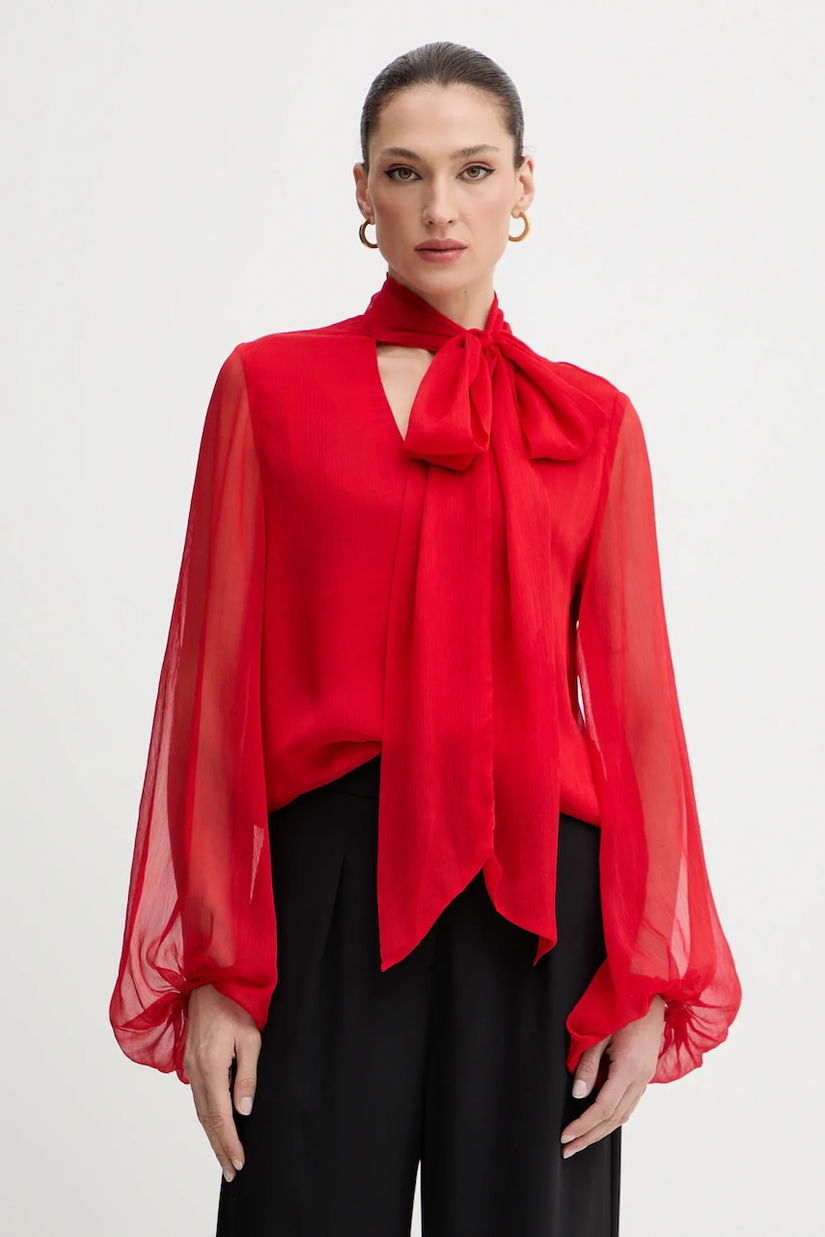 Bardot bluză culoarea roșu, uni, 59704TB2