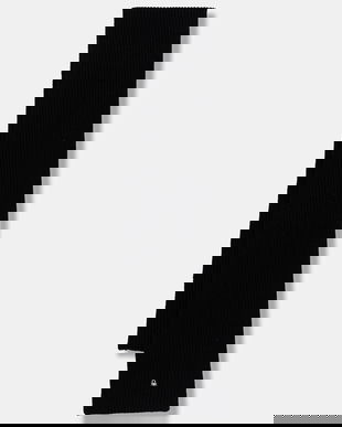 United Colors of Benetton eșarfă cu lână culoarea negru, uni, 12PAUU00X