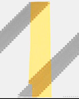 United Colors of Benetton eșarfă cu lână culoarea galben, uni, 12PAUU00X