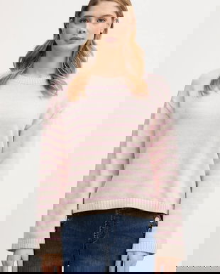 Barbour pulover din amestec de cașmir Rosie culoarea bej, LKN1725