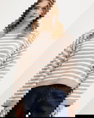 Barbour pulover din amestec de cașmir Rosie culoarea bej, LKN1725