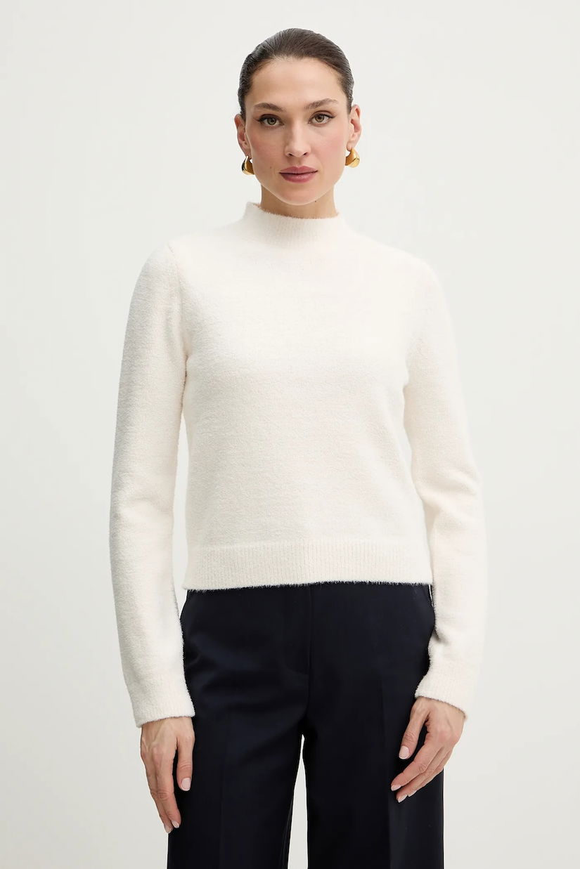 Morgan pulover culoarea bej, cu turtleneck, MIRO