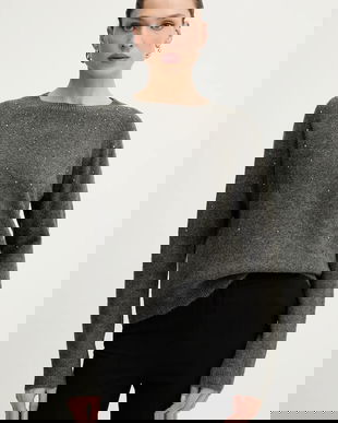 Morgan pulover din amestec de lână culoarea gri, light, MFETE