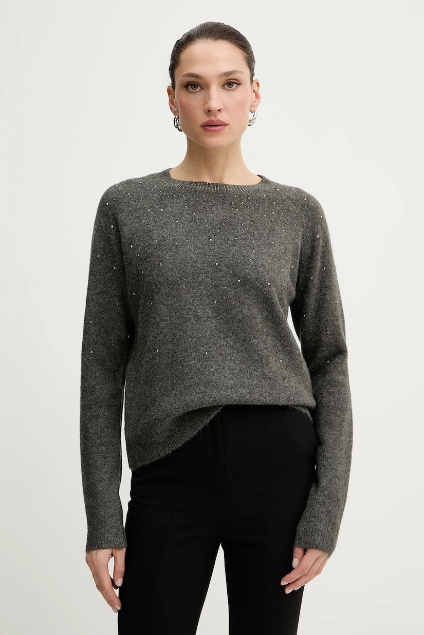 Morgan pulover din amestec de lână culoarea gri, light, MFETE